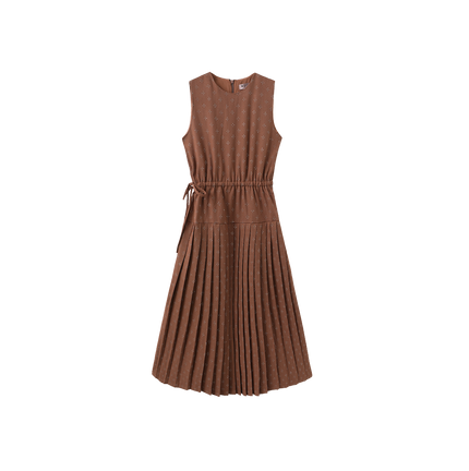 Elastic Waist Drop Pleated Jumper