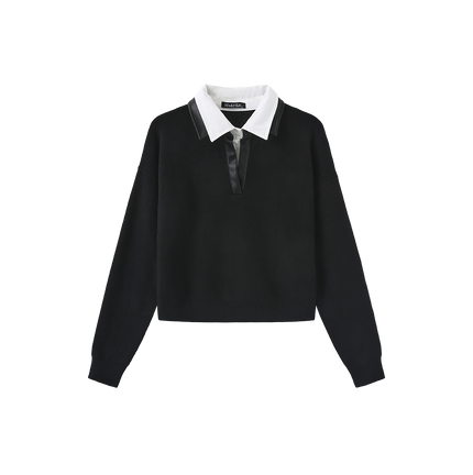 Attached Collared Sweater