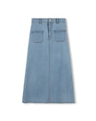 Stitch Pocket Trim Denim Skirt