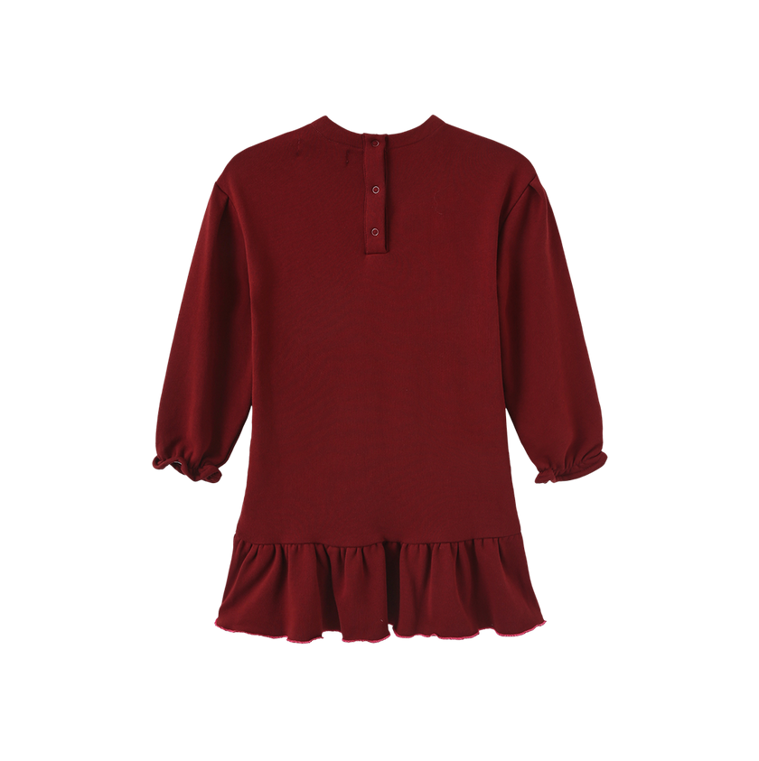 Half Stitched Heart Sweatshirt Dress