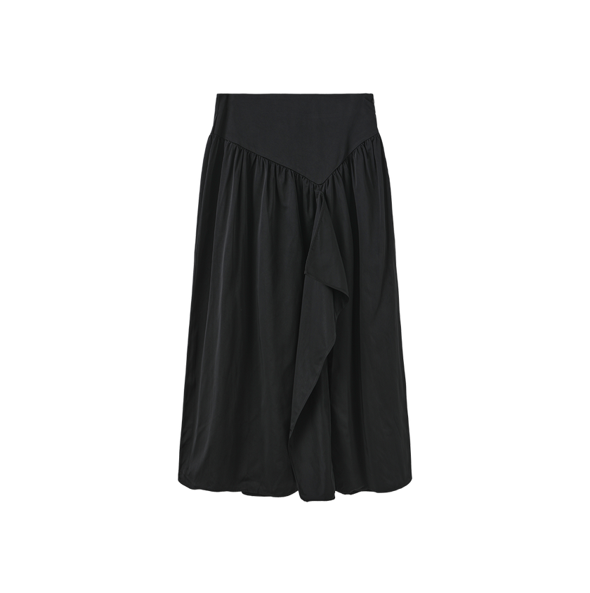 Taffeta V-Seam Skirt