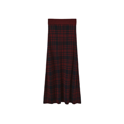 Marco Knit Plaid Skirt