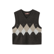Knit Argyle Vest