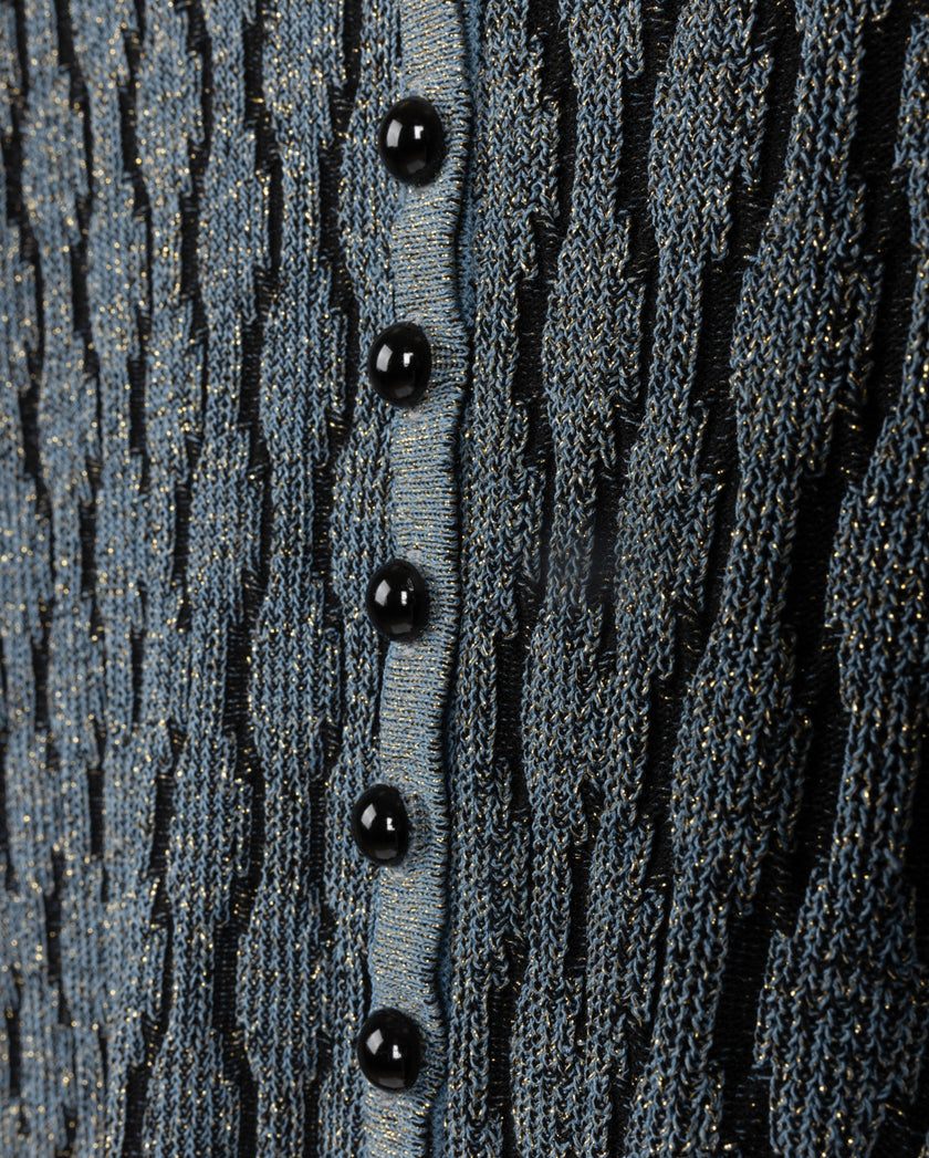 Metallic Squiggle Cardigan
