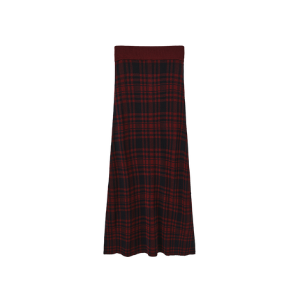 Marco Knit Plaid Skirt