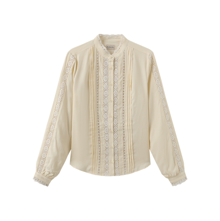 Eyelet Trim Blouse