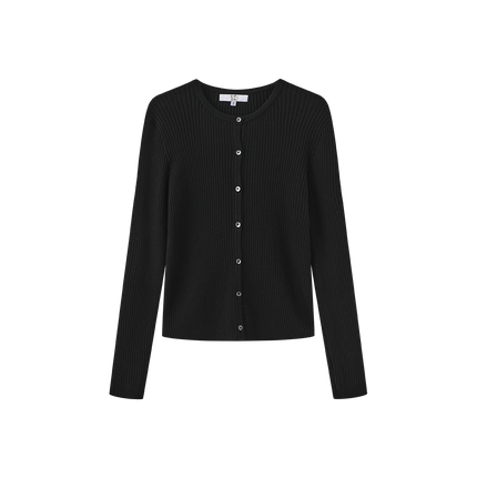 Thick Ribbed Knit Cardigan