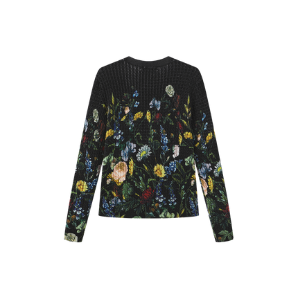 Floral Cable Knit Top