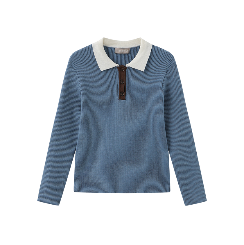 Palli Ribbed Collared Sweater