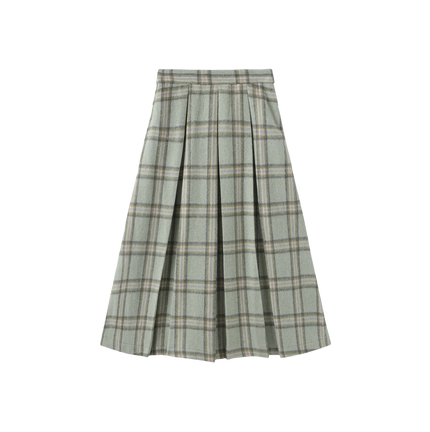 Erik Plaid Wool Skirt