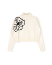 Flower Knit Sweater And Slip Dress