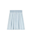Chambray Denim Flare Short Skirt