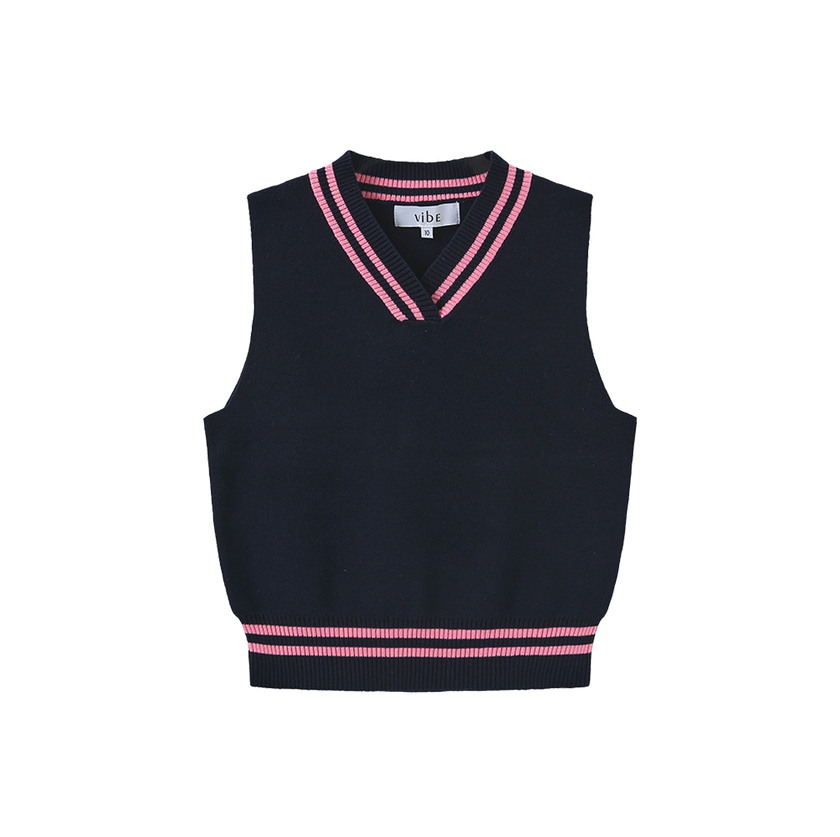Knit Striped Vest