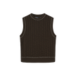 Cable Knit Trim Vest