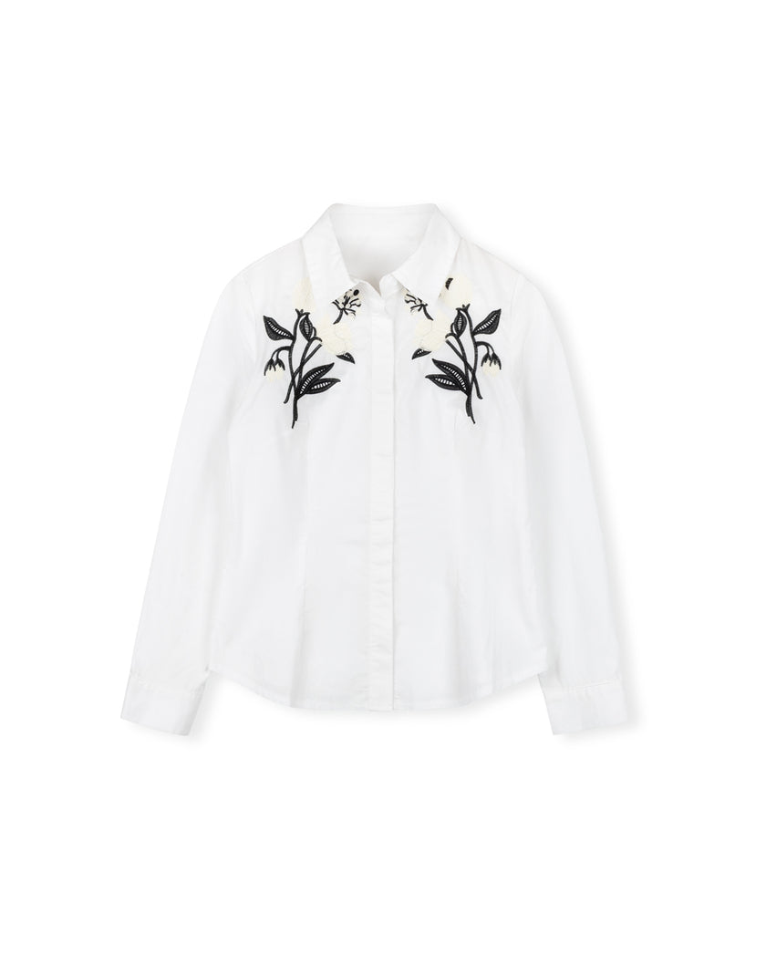 Poplin Embroidered Blouse