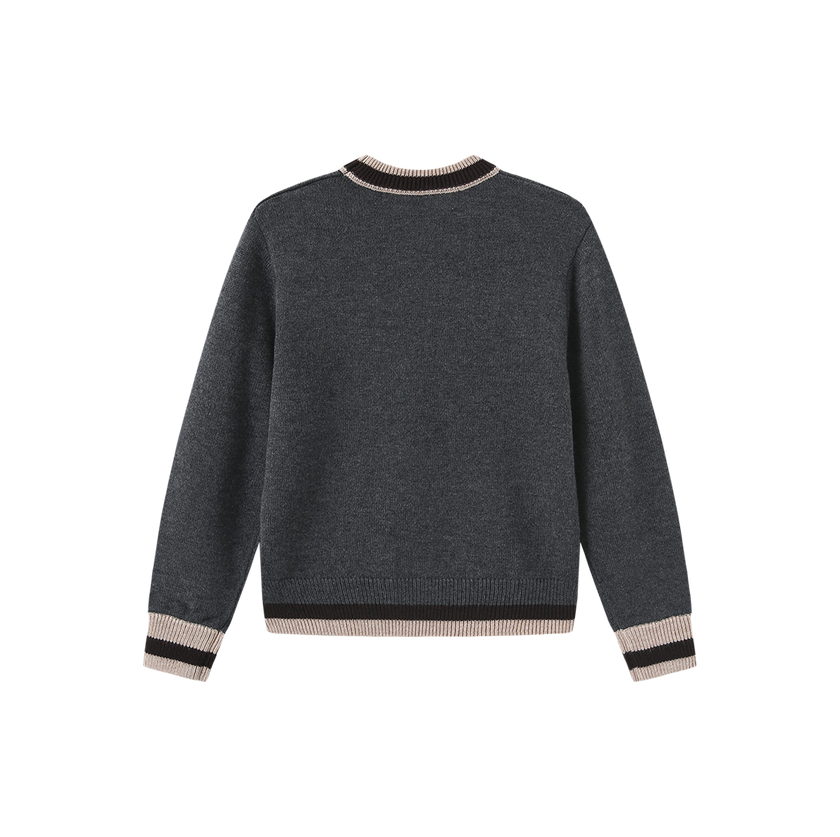 Striped Trim Sweater