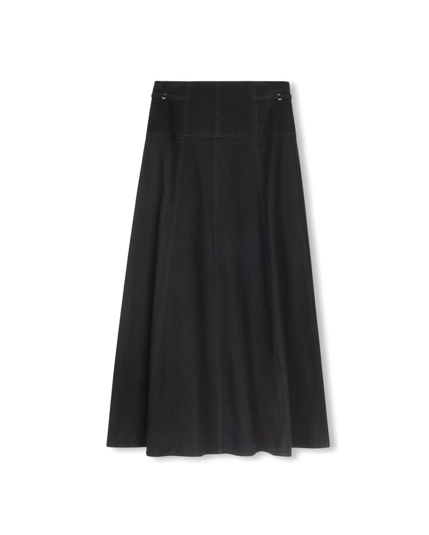 Yoke Panel Denim Skirt
