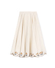 Ferron - Scalloped Trimming Midi Skirt