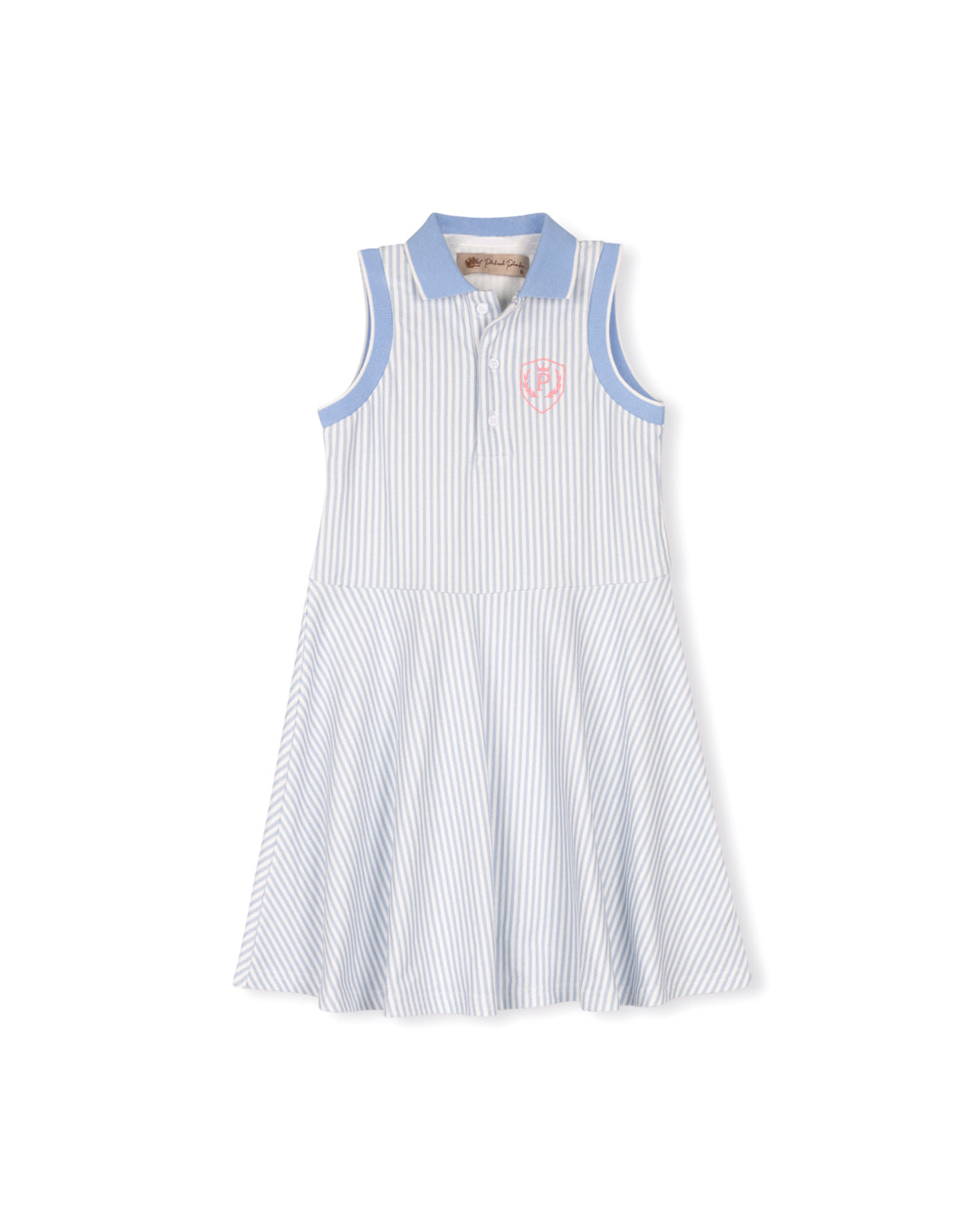 Stamp Emblem Pinstripe Dress
