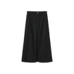 Dark Denim Maxi Pleat Skirt
