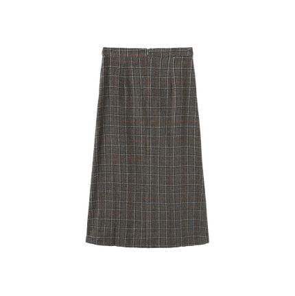 Plaid Buckle Skirt