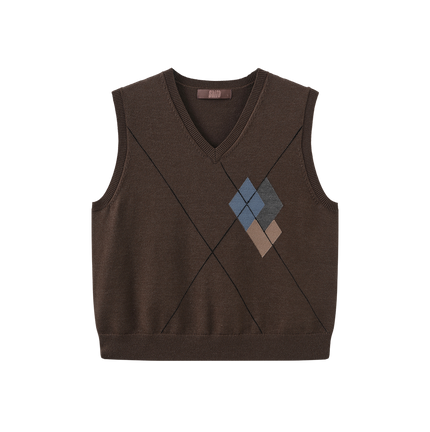 Argyle Knit Vest