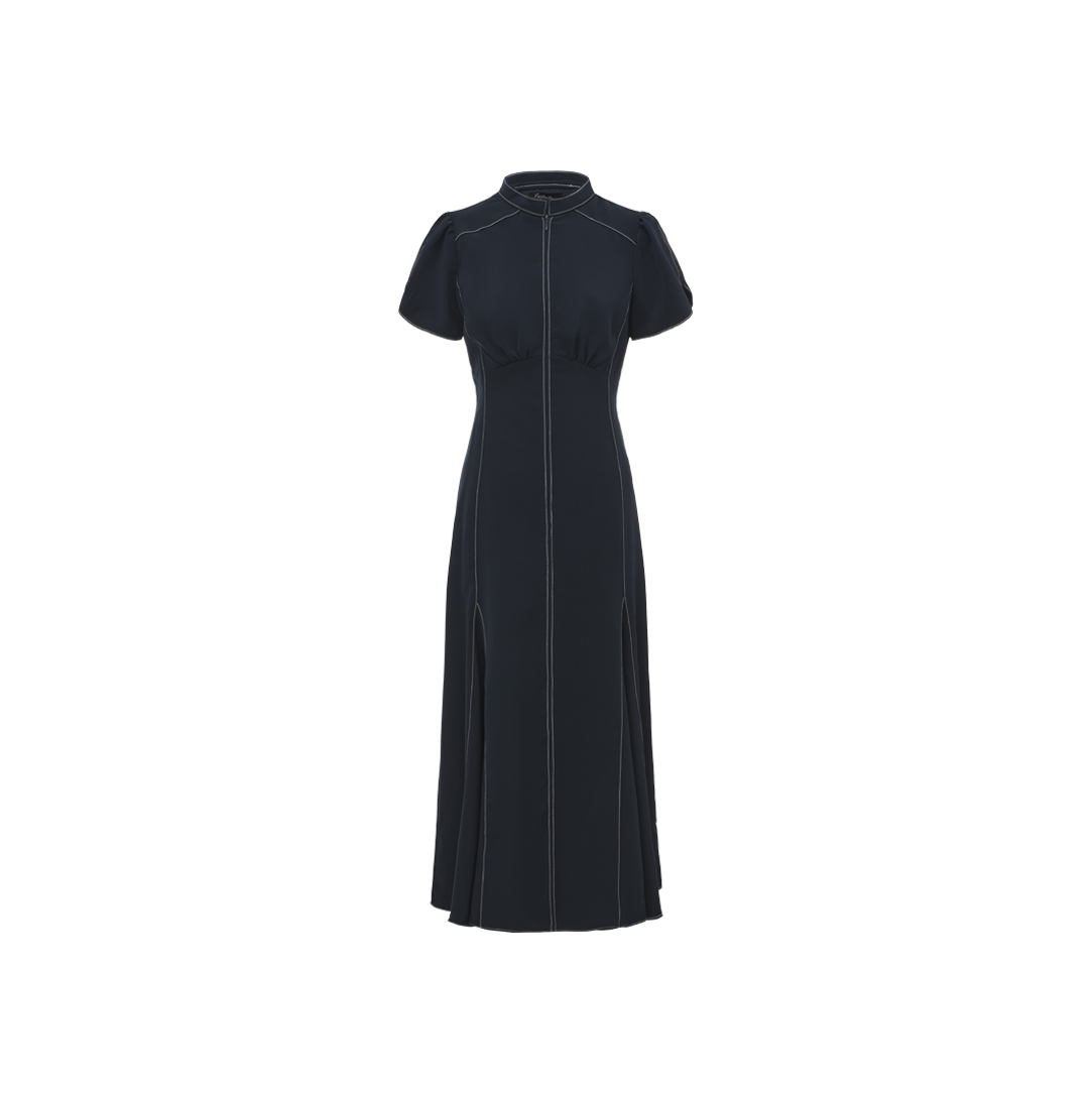 Contrast Stitch Midi Dress