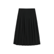 Wool Box Pleat Midi Skirt