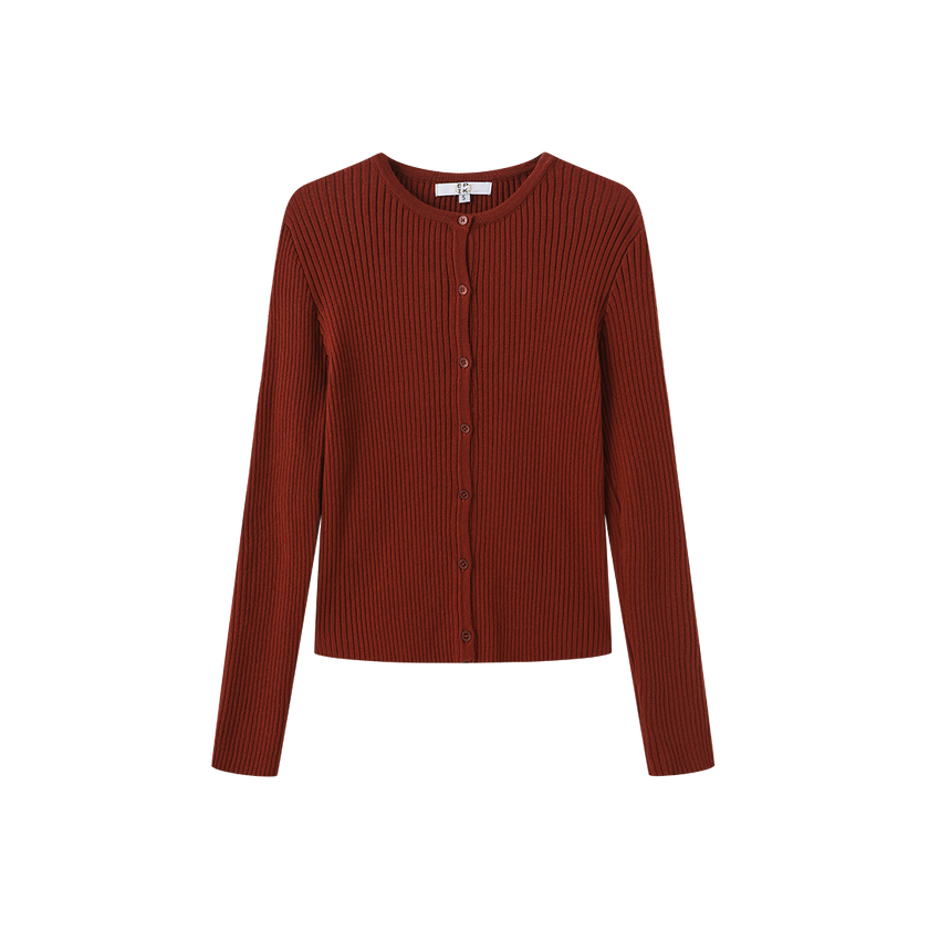Thick Ribbed Knit Cardigan