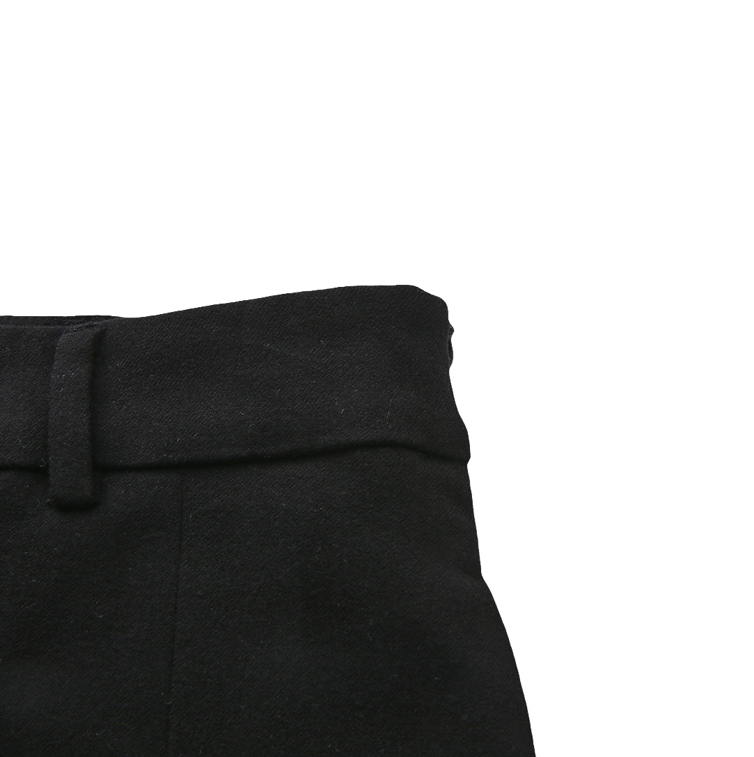 Wool Box Pleat Maxi Skirt