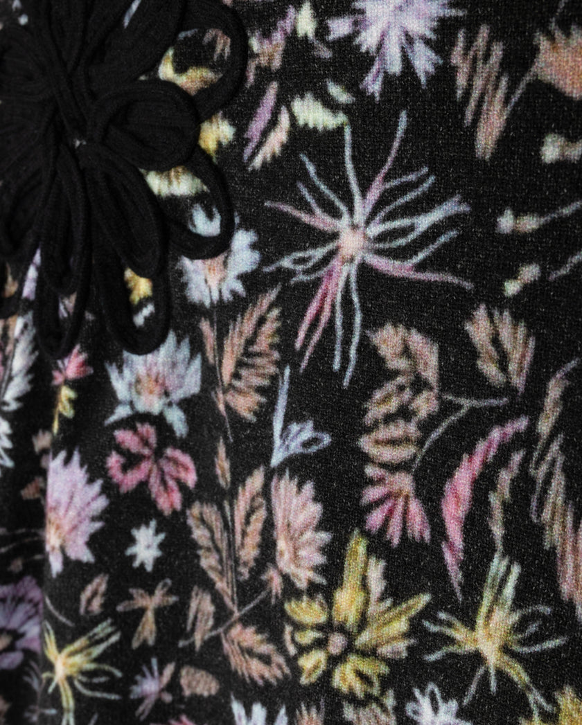 Printed And Pop Up Flower Slip Dress