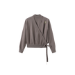 Brooch Wrap Knit Top