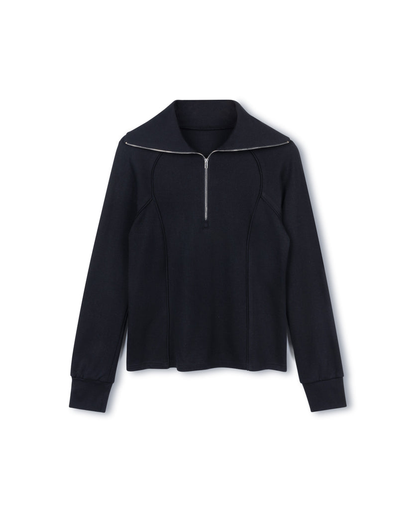 Piped Detailed Quarter Zip
