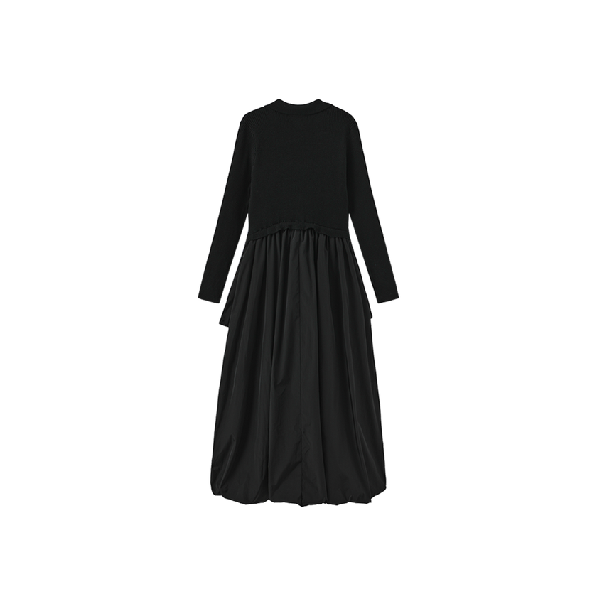Knit Collared Bubble Dress