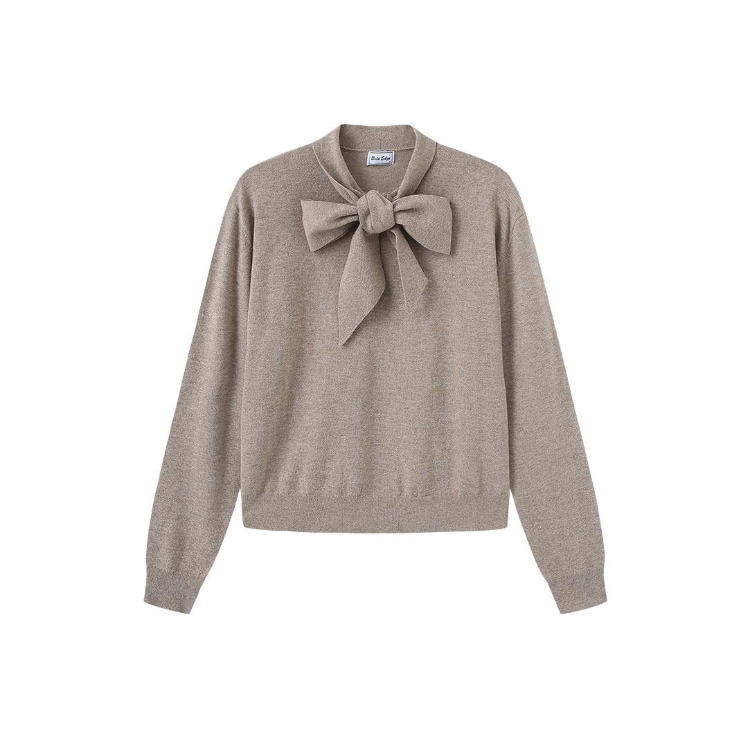 Knit Bow Neck Sweater