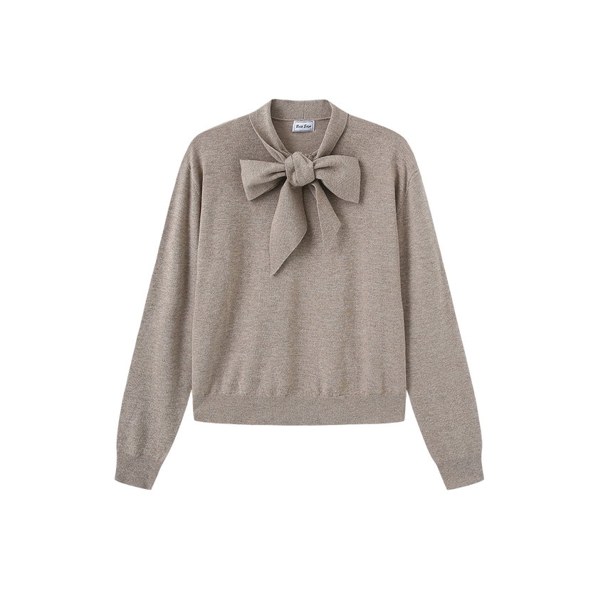Knit Bow Neck Sweater