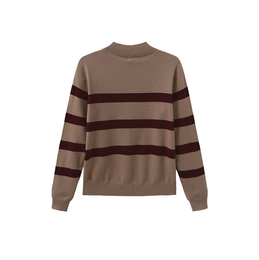 Floral Embroidered Stripe Sweater