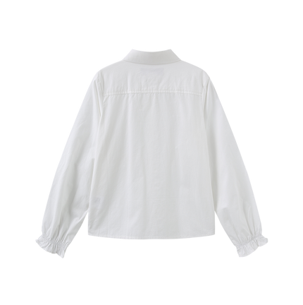 Beaded Collared Trim Blouse