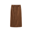 Suede Seam Midi Skirt
