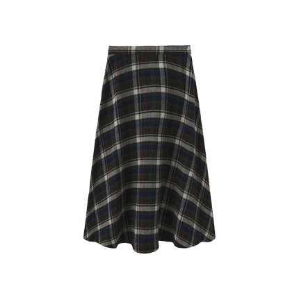 Piko Plaid Flare Skirt
