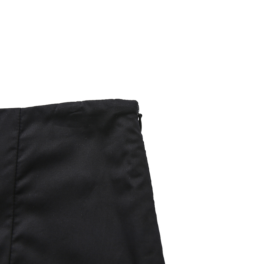 Pintucked Pleated Poplin Skirt