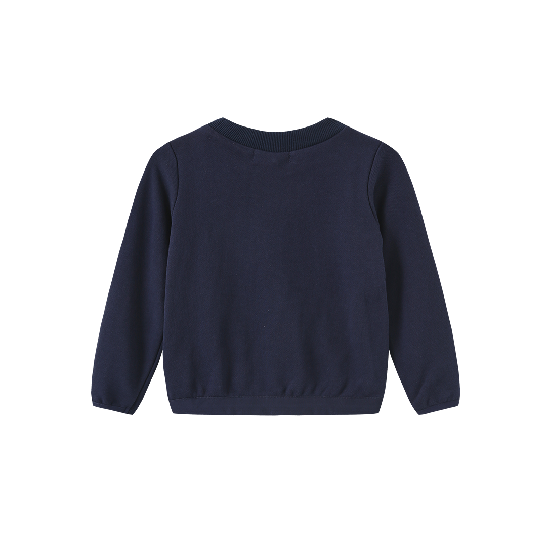 Prim Plaid Collar Sweatshirt Set