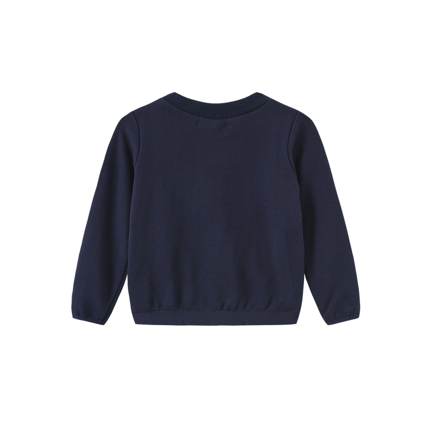 Prim Plaid Collar Sweatshirt Set