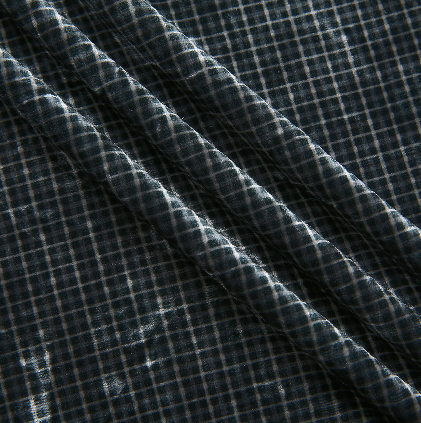 Velor Plaid Turtleneck