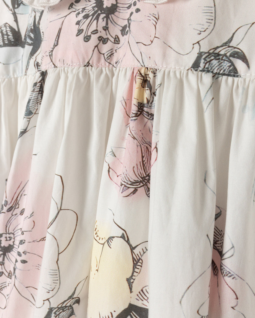 Cindy Floral Printed Pastel Dress