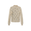 Chunky Knit Embroidered Turtleneck