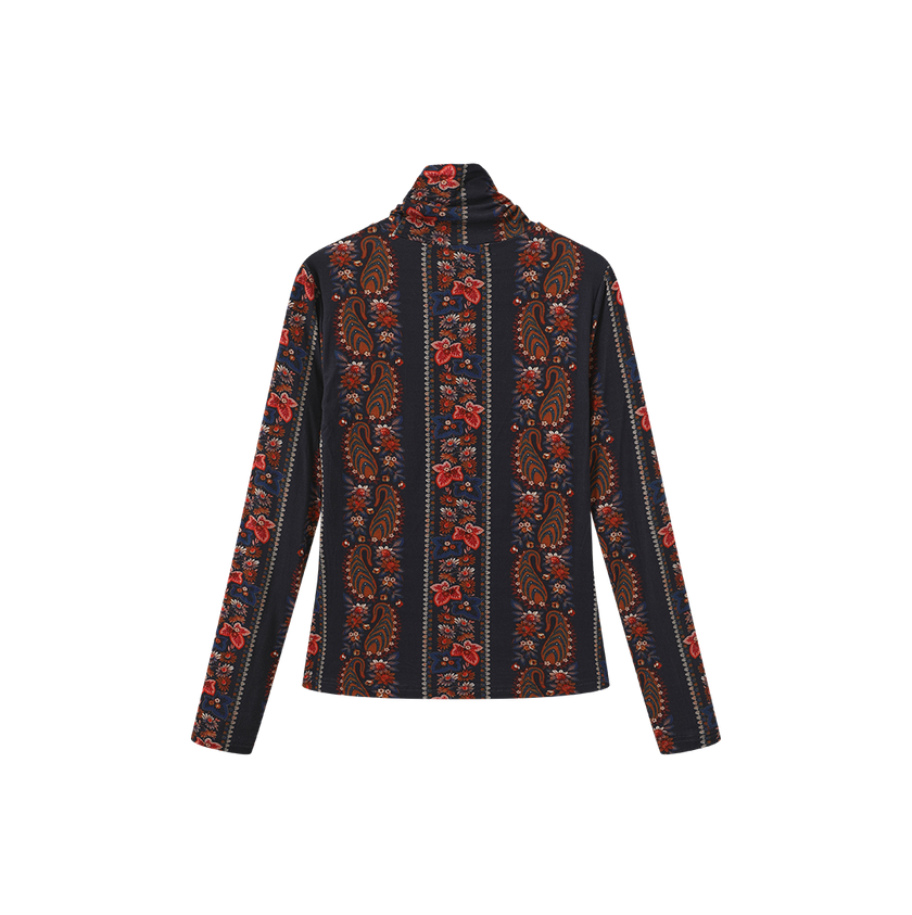 Suzie Printed Turtleneck