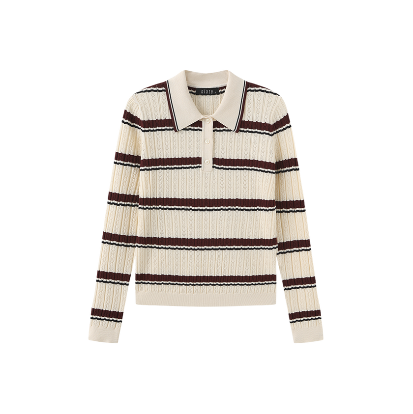 Scallop Knit Polo