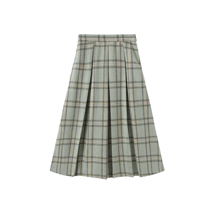 Erik Plaid Wool Skirt