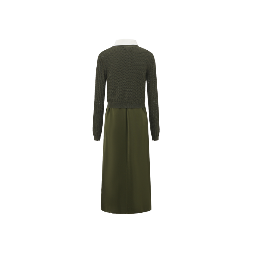Sweater Overlay Slip Dress